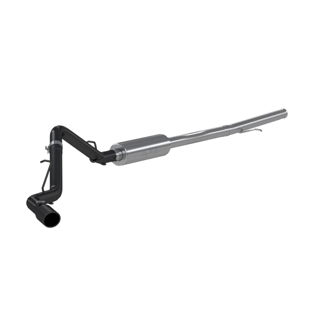 Fits 2019-2021 Silverado 1500 3_ Cat Back Single Side Black Coated-S5087BLK
